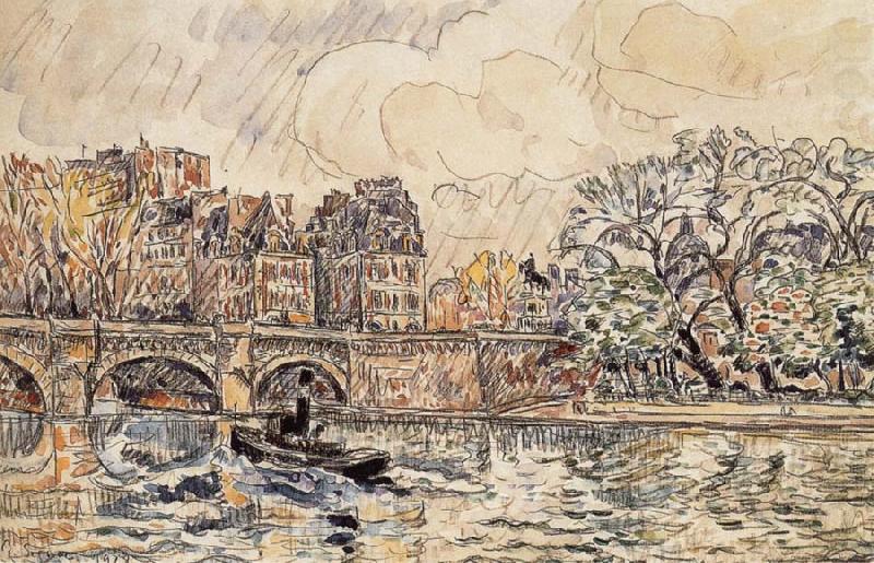 Paul Signac The new bridge of Paris china oil painting image